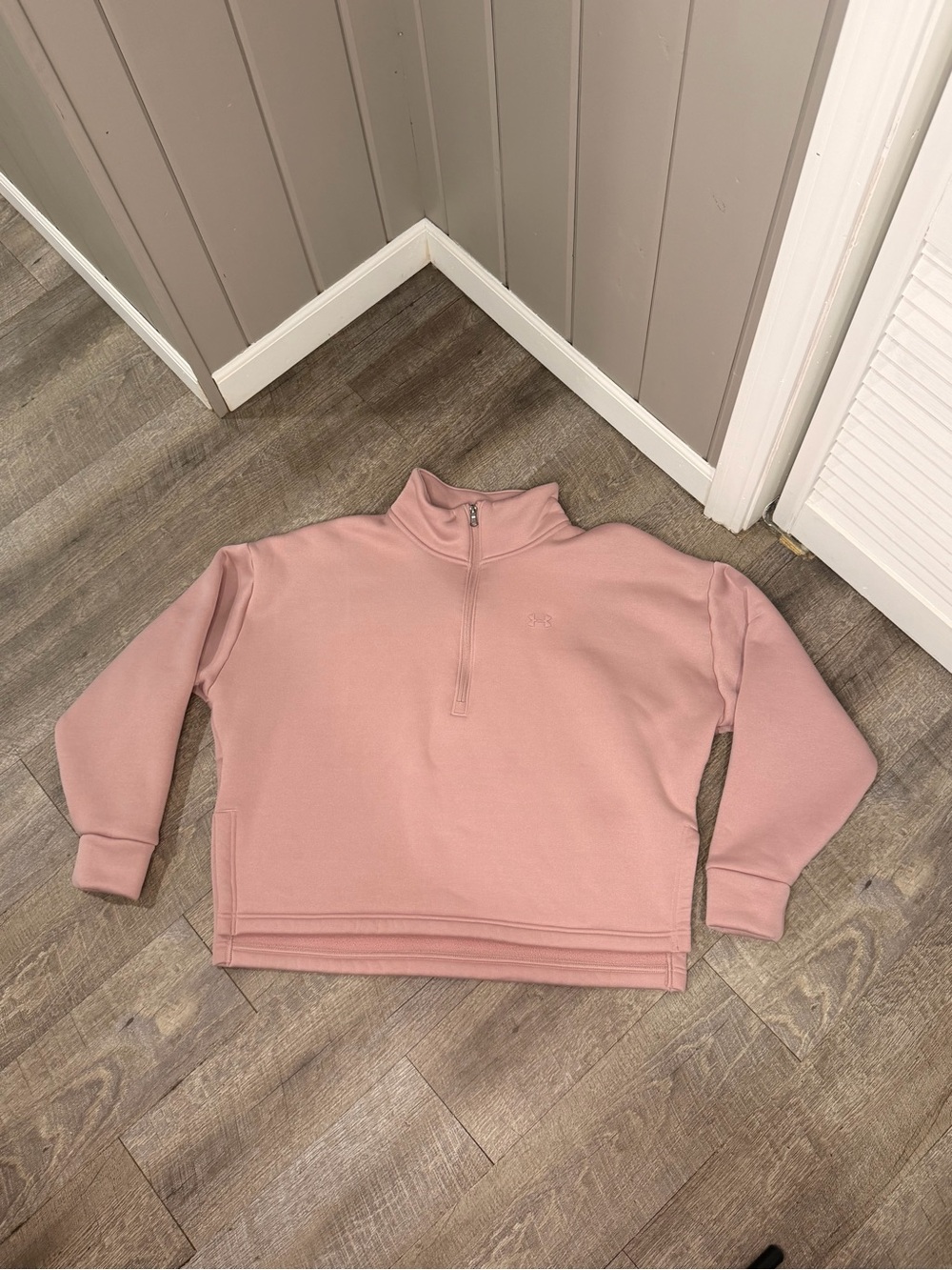 Under Armour Women's Pink Quarter-Zip Fleece Pullover